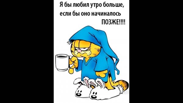 Я бы любил утро больше если бы оно начиналось позже