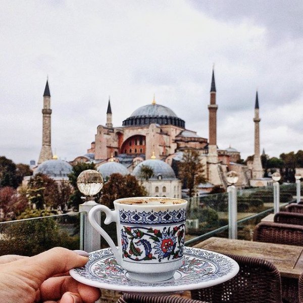 Стамбул, чай, Босфор, мечеть