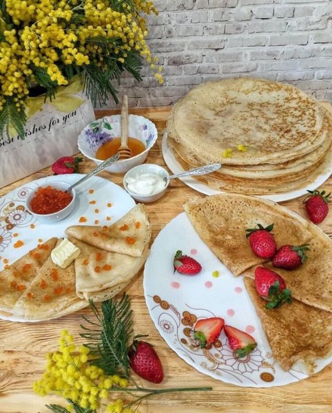 Сервировка стола на Масленицу