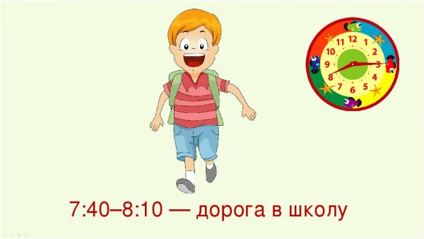 Распорядок дня школьника мальчика