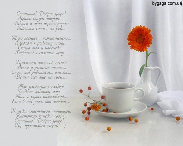 Доброе утро стихи