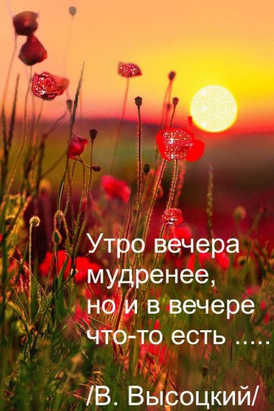 Утро вечера мудренее