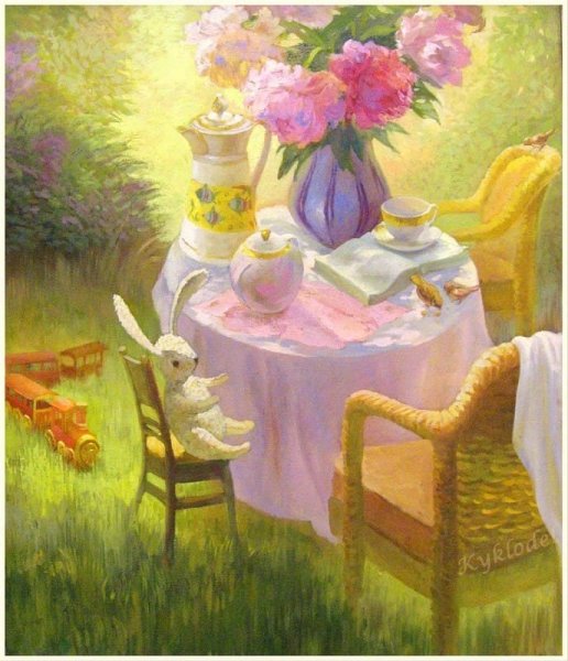 Картина Елены Аликиной сад