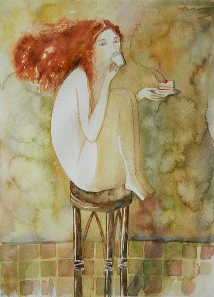 Художник Олеся Сержантова кофе