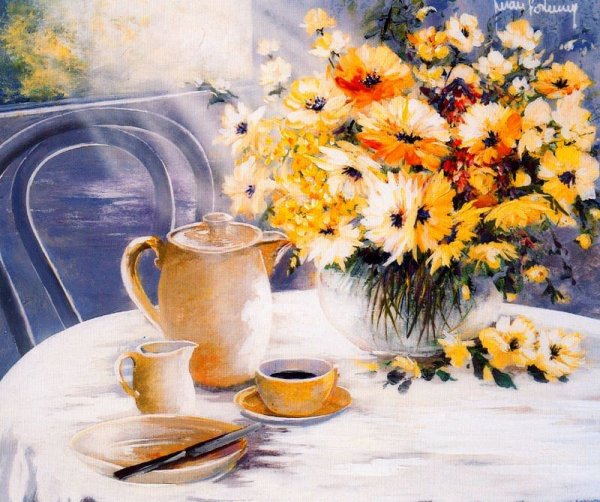 Утро живопись маслом