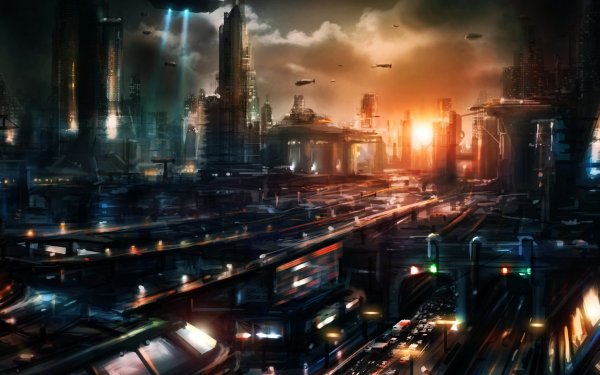 Москва Сити 2050 киберпанк