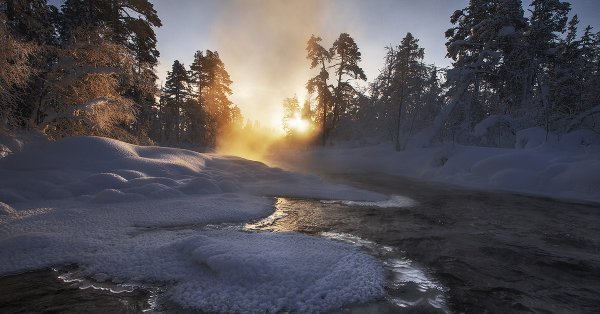 Морозное солнечное утро