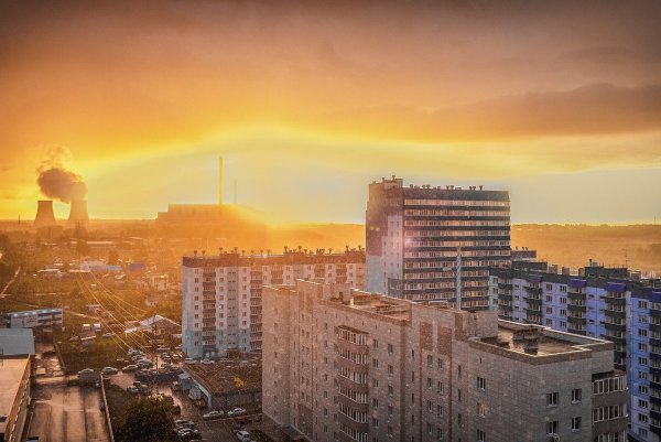 Рассвет в Новосибирске