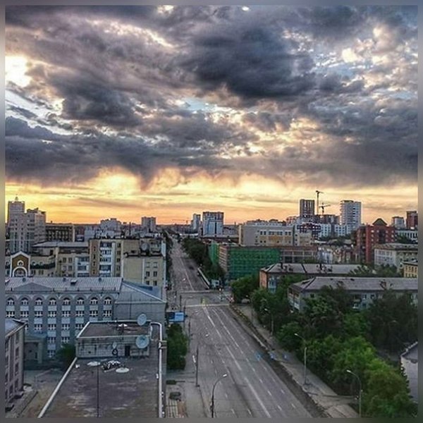 Рассвет в Новосибирске