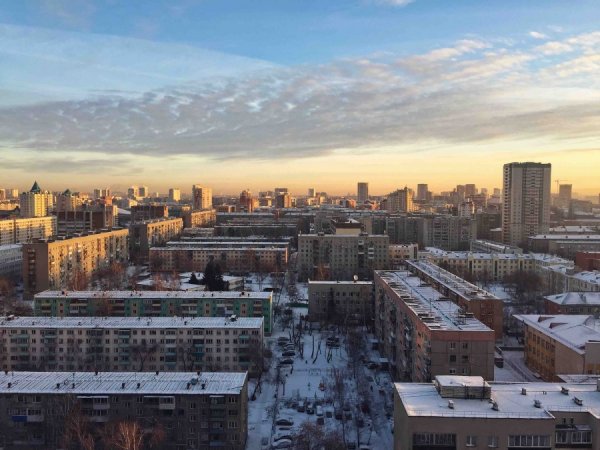 Красивое утро в Новосибирске