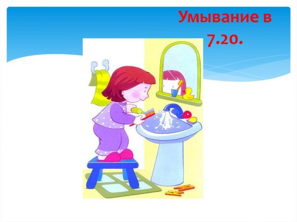 Распорядок дня умывание