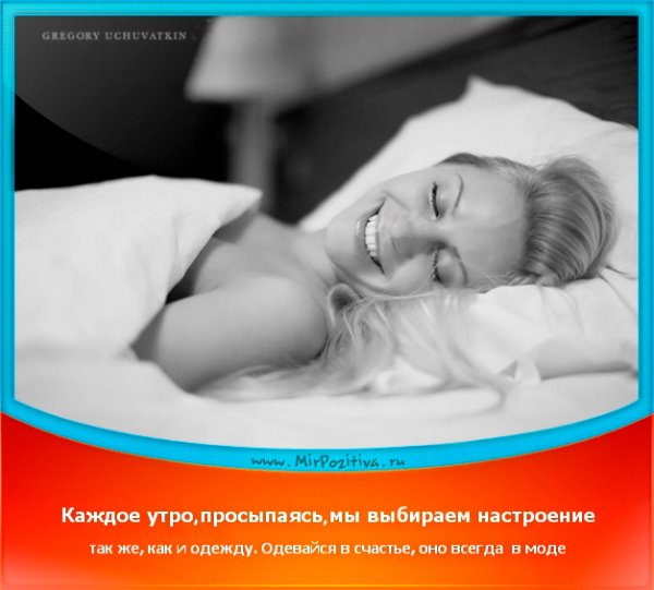 Каждое утро просыпаясь мы выбираем