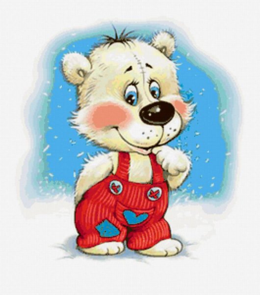 Новогодний мишка мультяшный