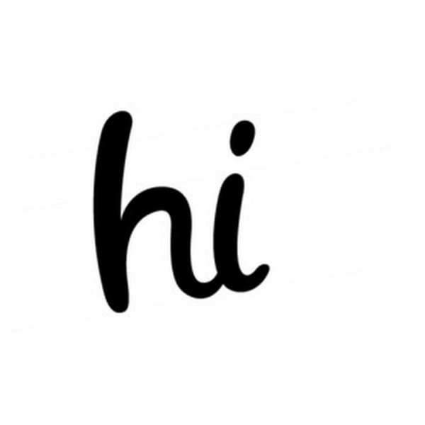Надпись Hi