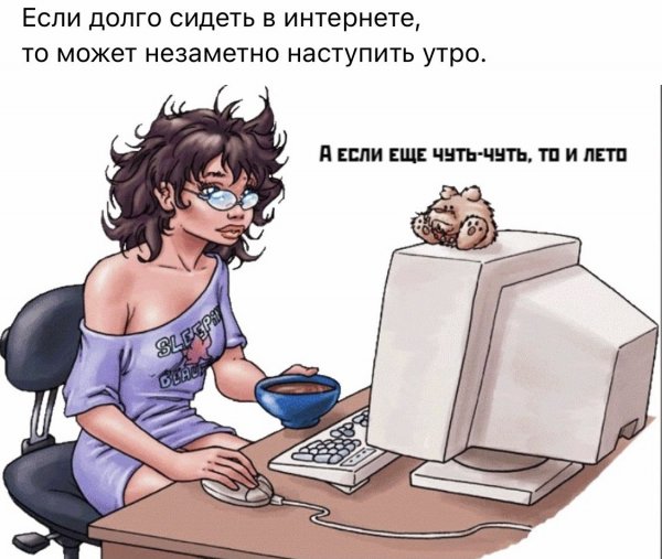 Тетка за компьютером