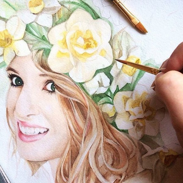 Рисунок на листке девочки художницы