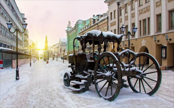Казанский Арбат улица Баумана зимой