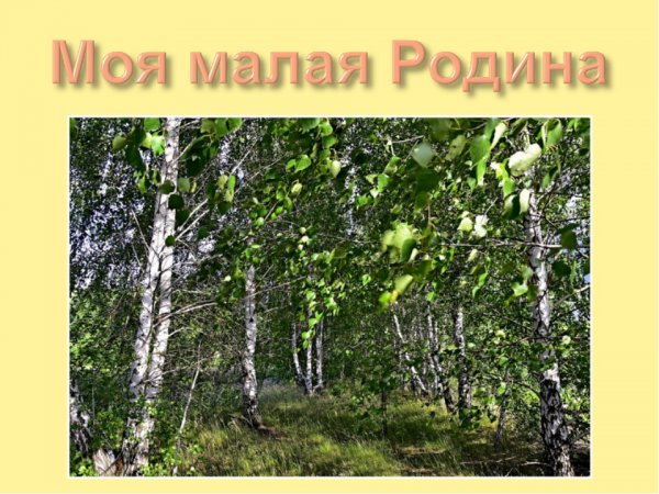 Моя малая Родина