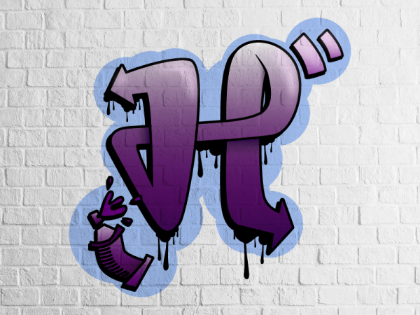 Буква h граффити