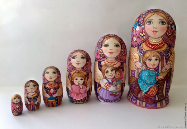 Матрешка в русском народном костюме конструирование