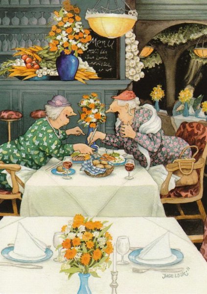 Веселые старушки финской художницы Инге Лоок