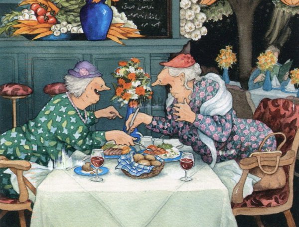 Веселые старушки подружки