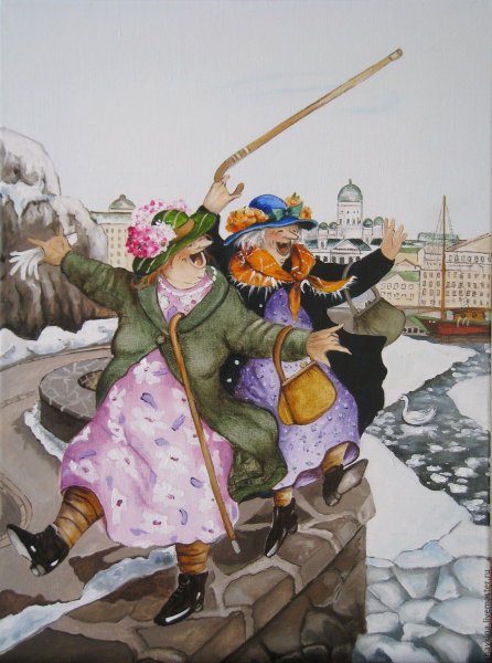 Картины Веселые старушки