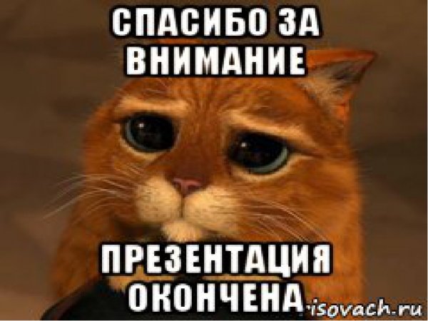 Спасибо презентация окончена