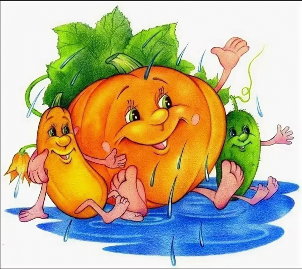 Забавные овощи рисунок