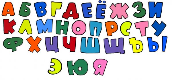 Мультяшные буквы алфавита