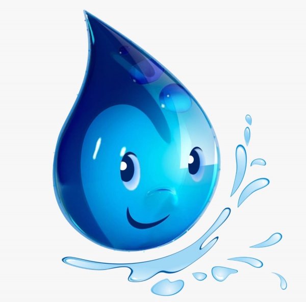 Капля воды мультяшная