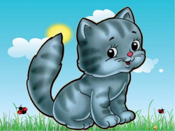 Котенок в детском саду