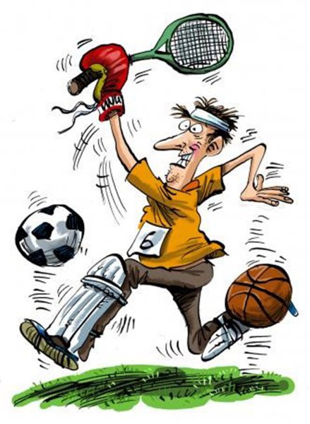 Спортсмен карикатура