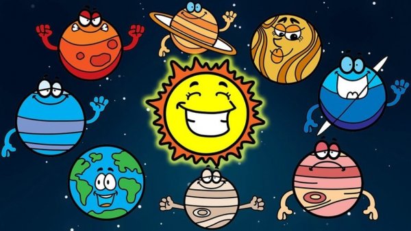 Планеты мультяшные