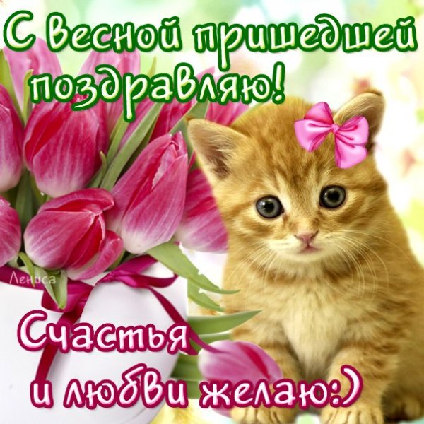 Поздравление с первым днем весны