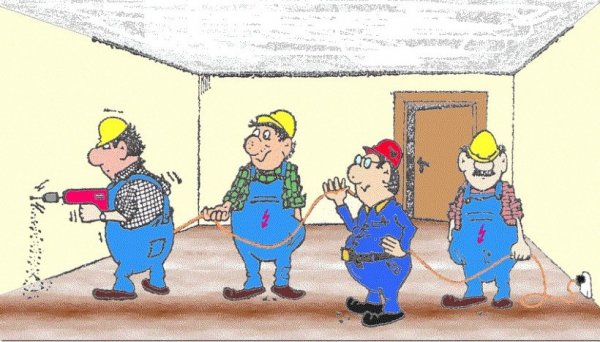 Электрик карикатура