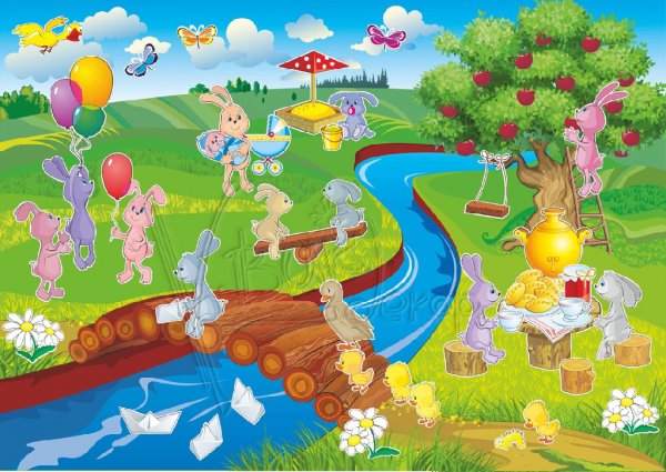 Игровое поле Поляна для детей