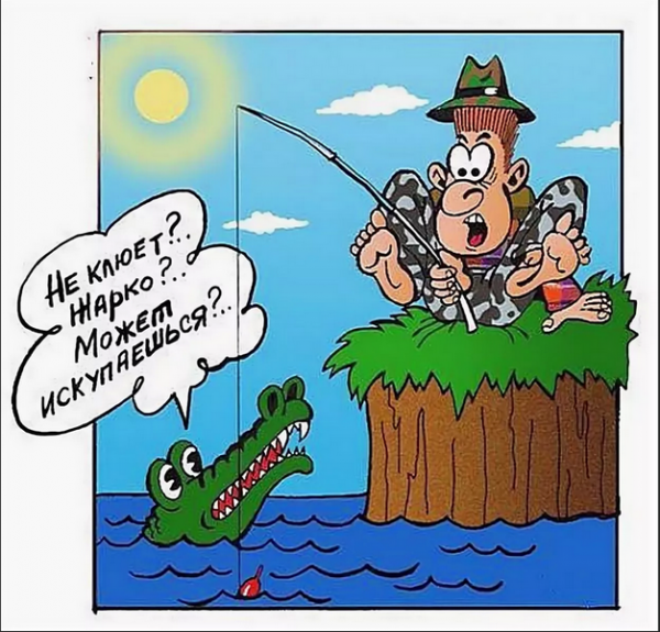 Карикатуры про рыбалку смешные