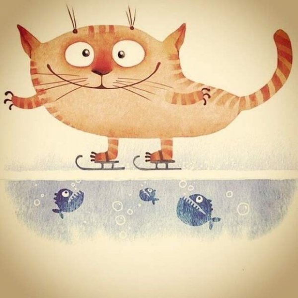 Смешные Рисованные коты