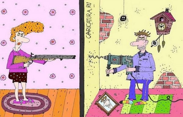 Шумные соседи карикатура