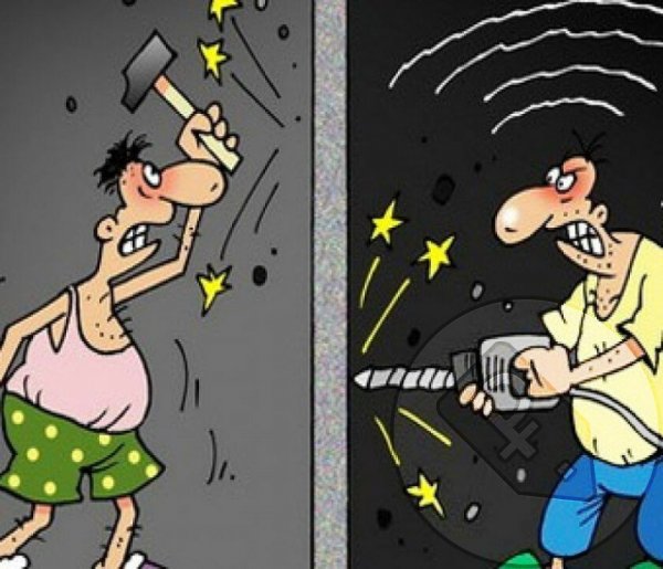Шумные соседи карикатура