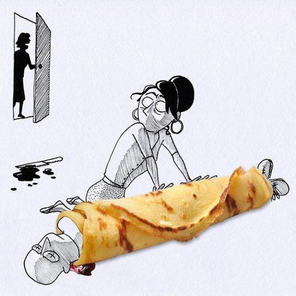 Смешные рисунки еды
