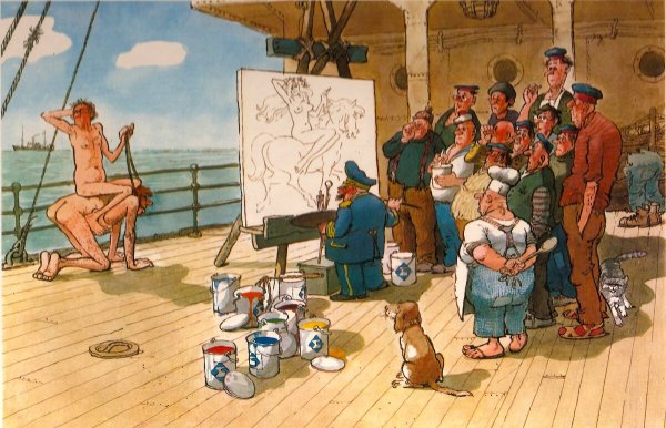 Ян Сандерс морские карикатуры