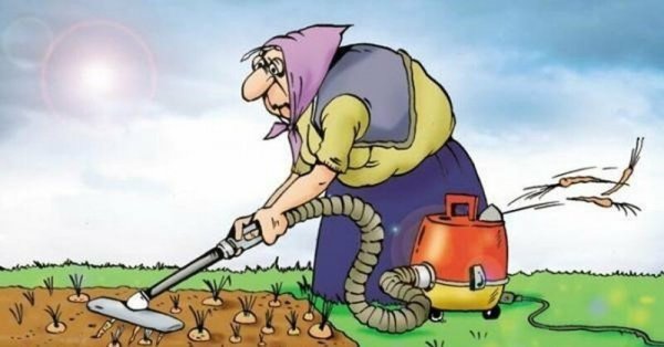 Карикатуры на огородные работы