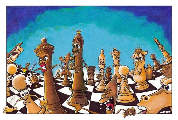 Шахматы карикатура
