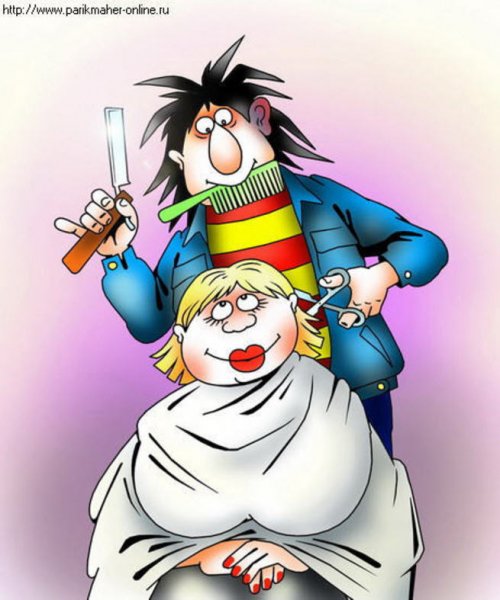 Парикмахер карикатура