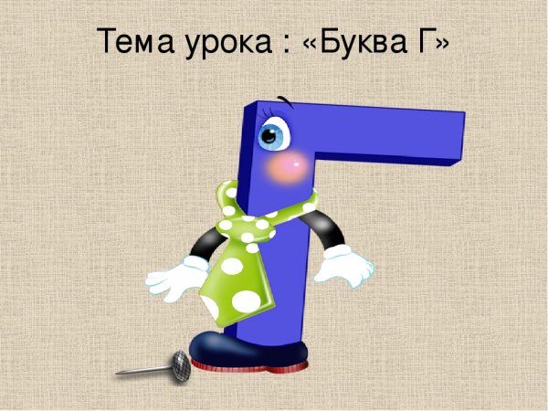 Характеристика буквы г
