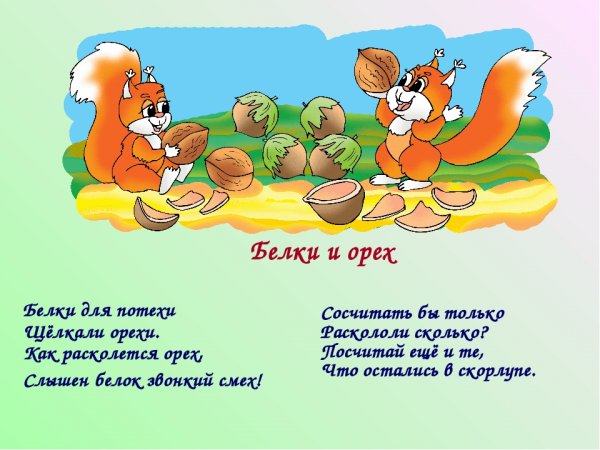 Детский стишок про белку