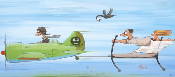 Карикатуры на самолеты