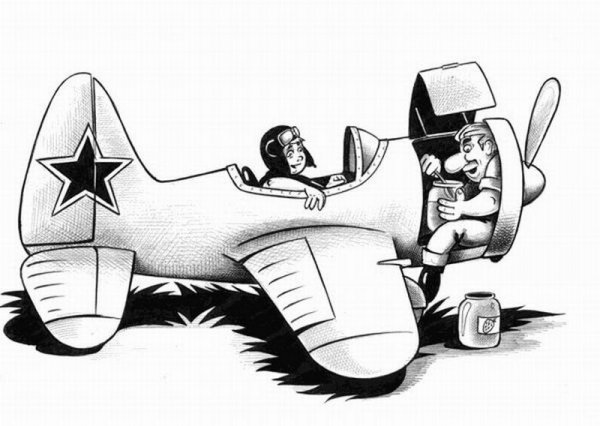 Карикатуры Авиация летчики